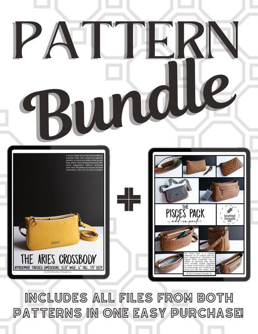BUNDLE: Aries Crossbody + Pisces Add-On Pack PDF Pattern | Skill builder | Intermediate | Instant Download