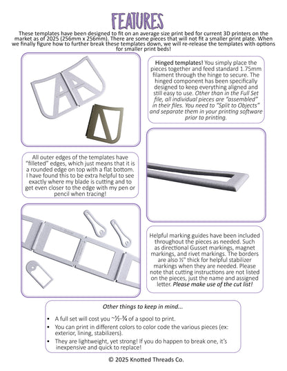 3D Printer .STL Template Files: Aries Crossbody