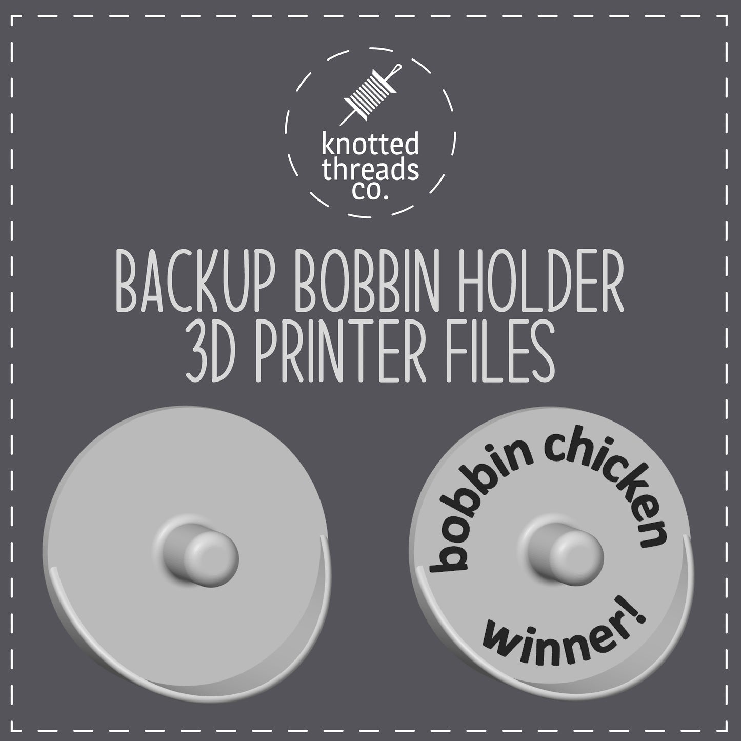 Backup Bobbin Holder STL File - Commercial Use License
